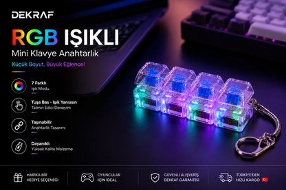 Dekraf GlowKey RGB Masaüstü Mola Tuşu