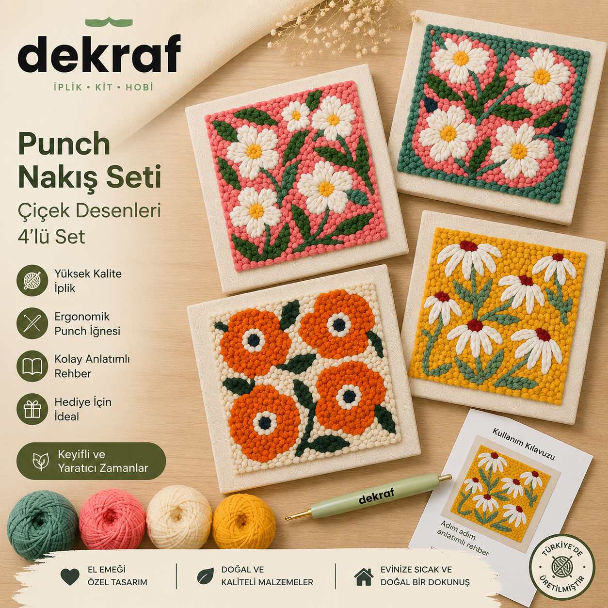 DeKraf Punch Needle Seti